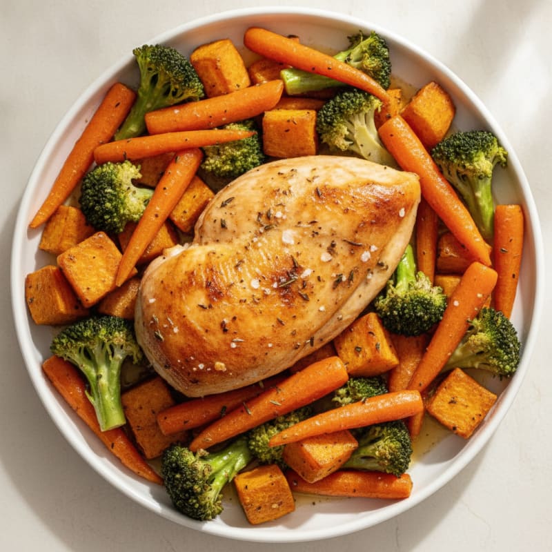 Herb-Roasted Chicken with Roasted Vegetables