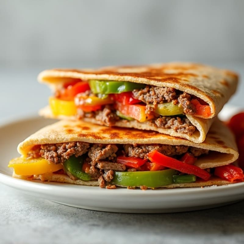 Crispy Lean Steak and Fresh Bell Pepper Quesadillas