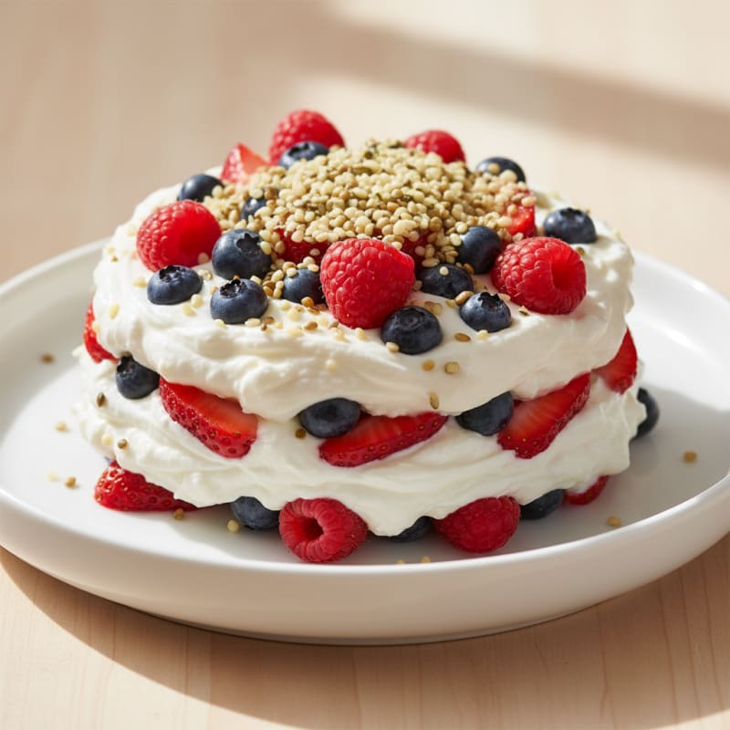 Greek Yogurt Protein Parfait with Mixed Berries