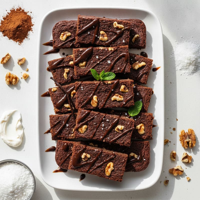 Fudgy Chocolate Walnut Protein Bars