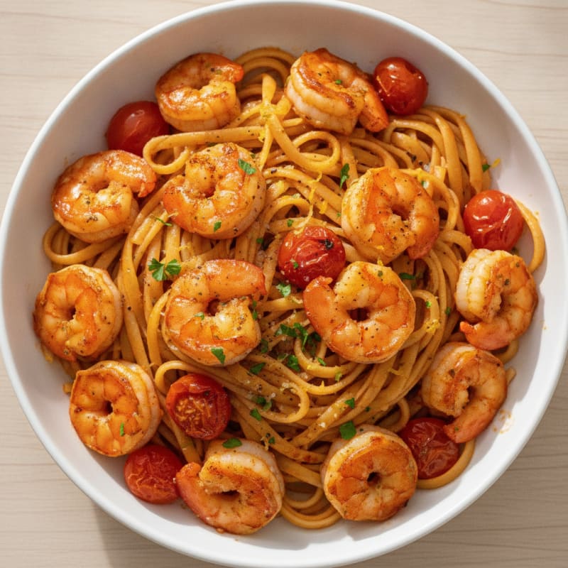 Spicy Calabrian Chili Shrimp Linguine