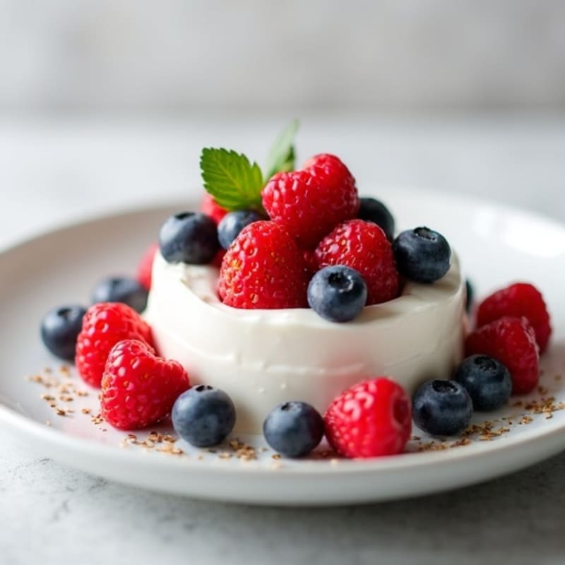 Silky Greek Yogurt Protein Mousse with Fresh Berries