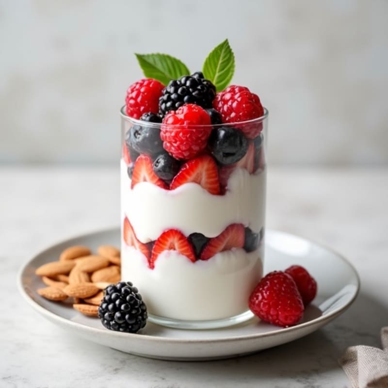 Creamy Greek Yogurt Protein Parfait with Mixed Berries