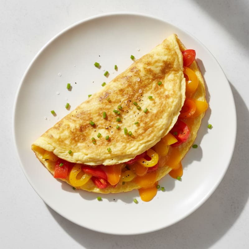 Bell Pepper and Cheddar Omelette