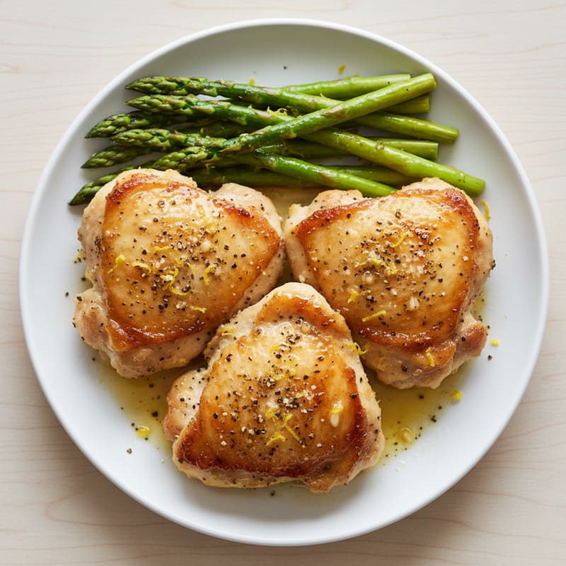 Crispy Lemon Herb Chicken Thighs