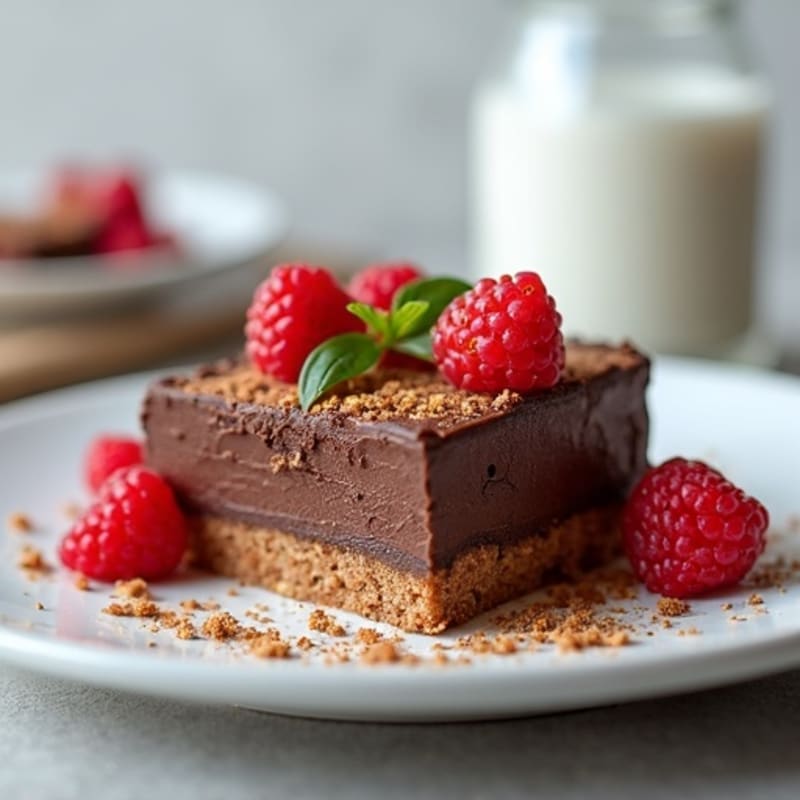 Dark Chocolate Protein Cheesecake Squares