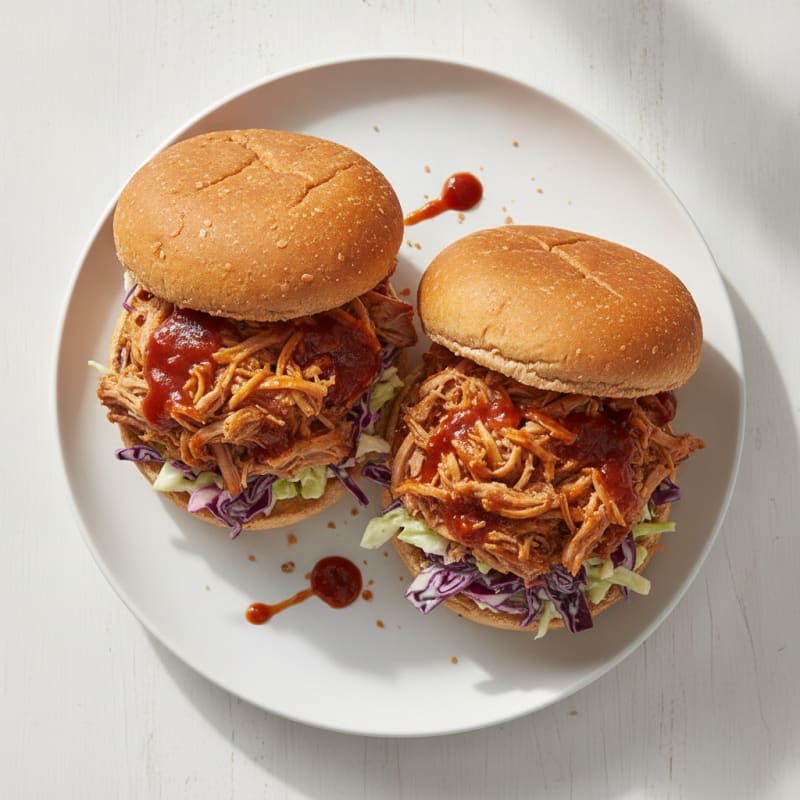 Slow-Cooked BBQ Pulled Pork Sandwiches