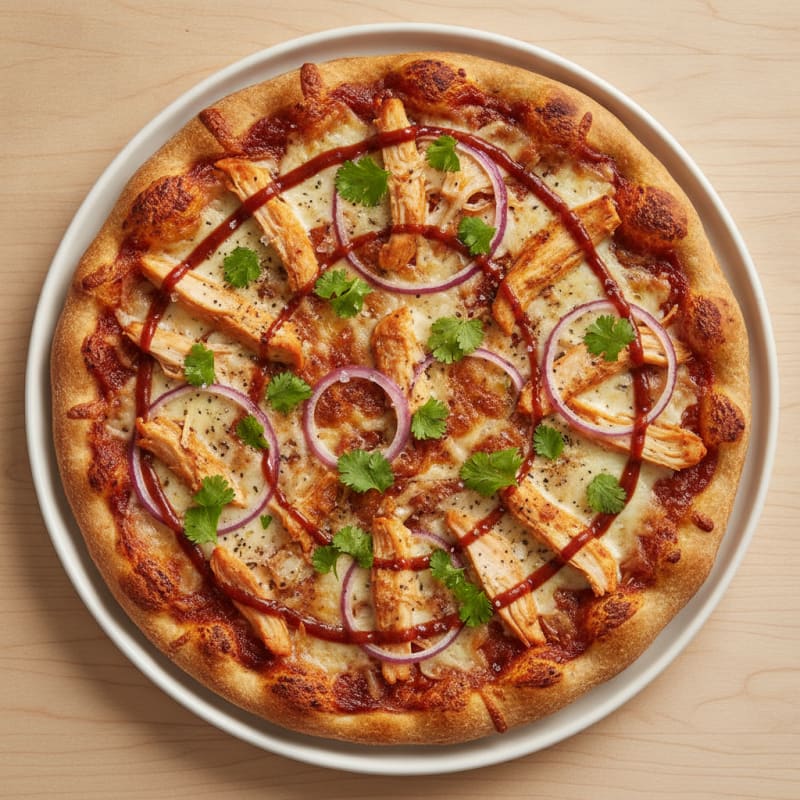 High-Protein BBQ Chicken Pizza with Red Onion