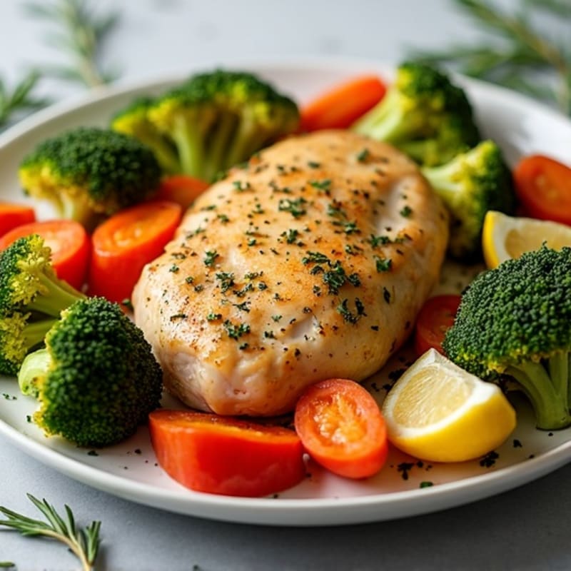 Sheet Pan Lemon Herb Chicken and Crispy Roasted Vegetables