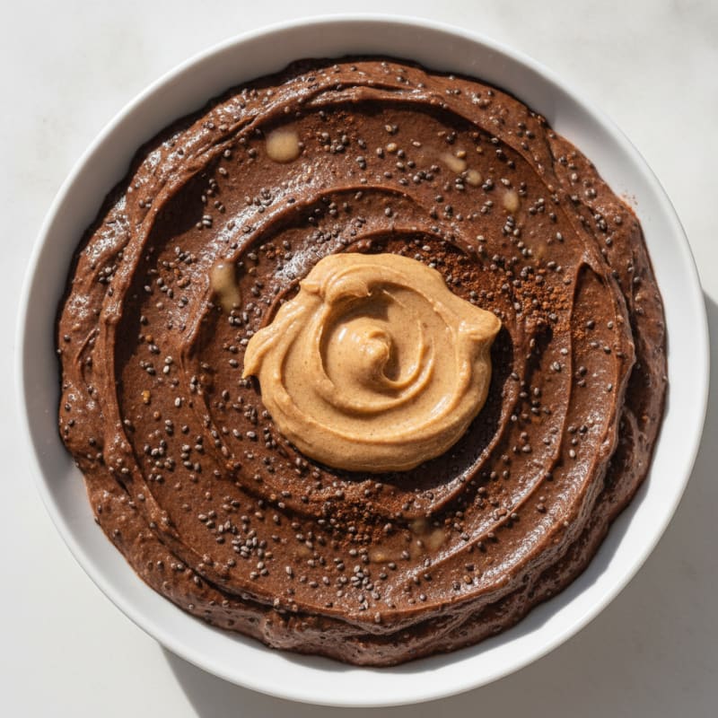 Silky Chocolate Protein Pudding with Chia Seeds