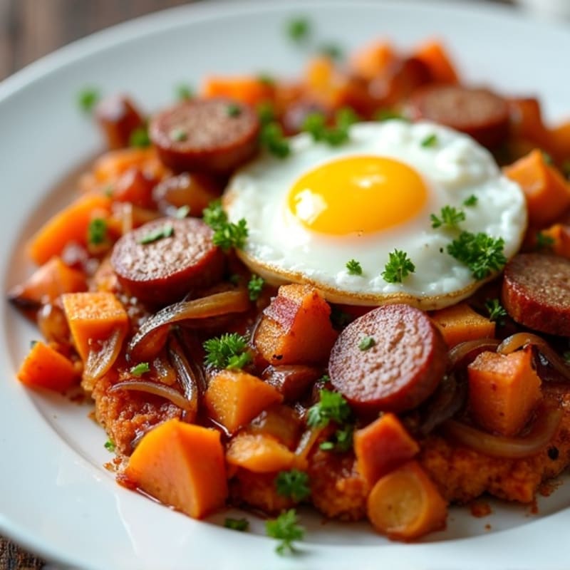Crispy Sweet Potato Hash with Caramelized Onions