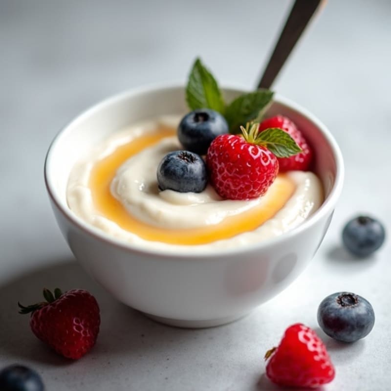 Silky Greek Yogurt Protein Pudding with Berries