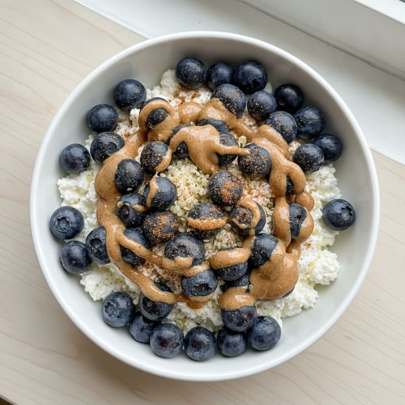 Cottage Cheese Breakfast Bowl with Berries