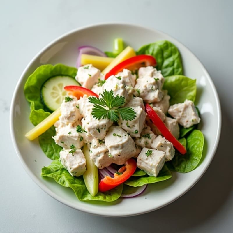Creamy Tuna Salad with Fresh Herbs and Crunchy Veggies
