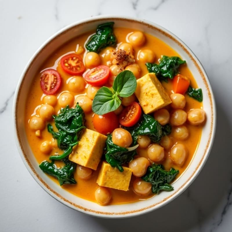 Creamy Chickpea and Spinach Curry