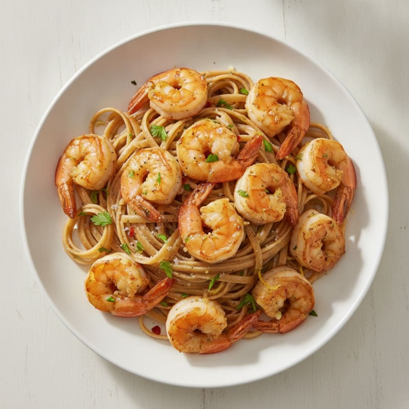 Garlic Butter Shrimp Scampi with Linguine