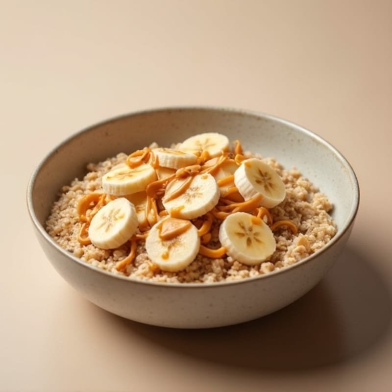 Protein-Packed Banana Oatmeal with Almond Butter Drizzle