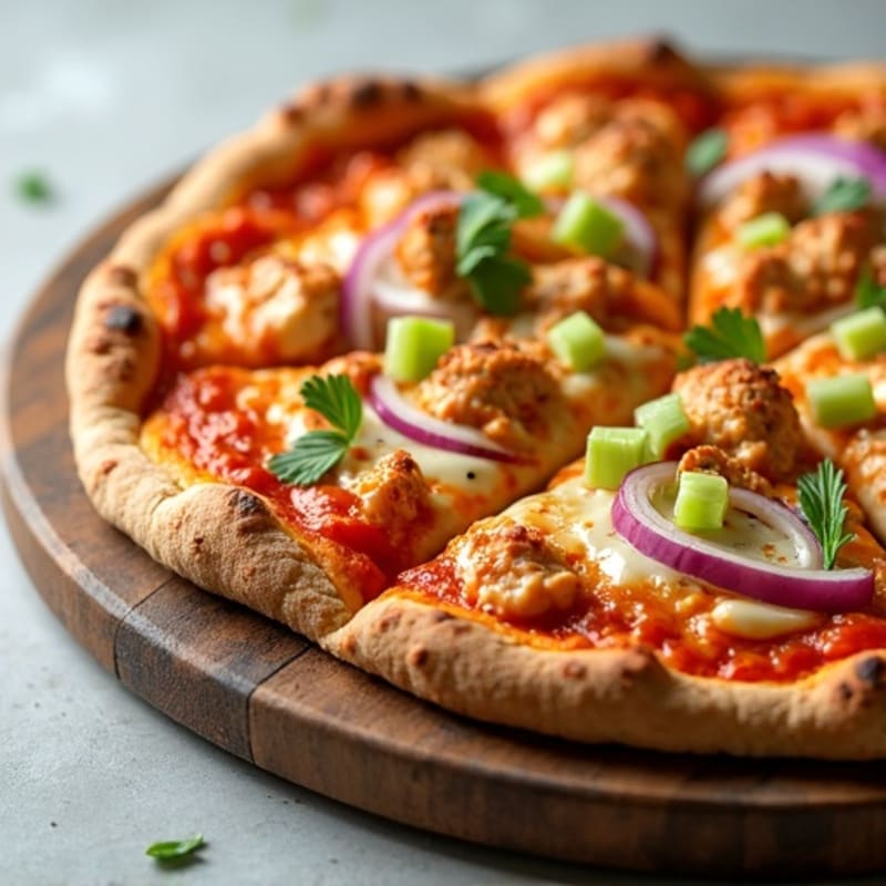 Sheet Pan Buffalo Chicken Pizza