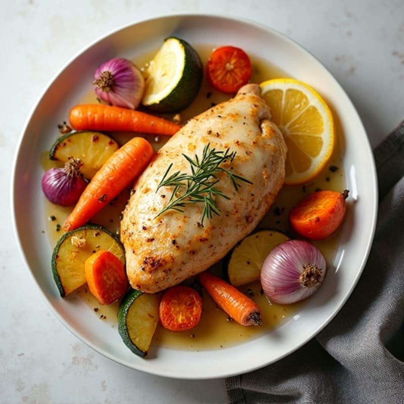 Sheet Pan Lemon Herb Chicken with Roasted Root Vegetables