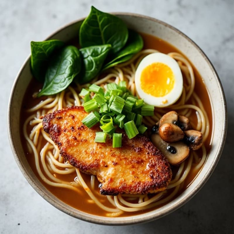 Protein-Packed Miso Ramen with Seared Chicken