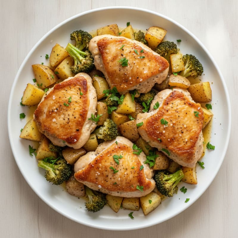 Sheet Pan Lemon Herb Chicken Thighs