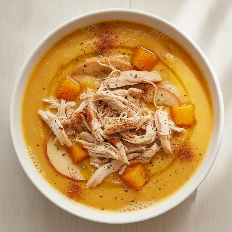 Roasted Butternut Squash and Apple Soup