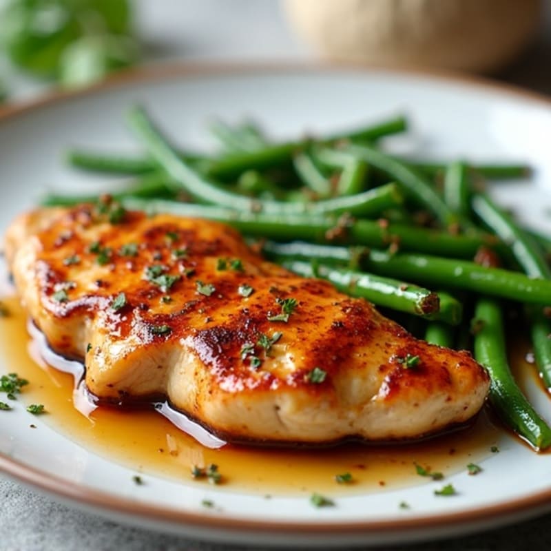 Soy-Ginger-Garlic Glazed Chicken with Roasted Green Beans