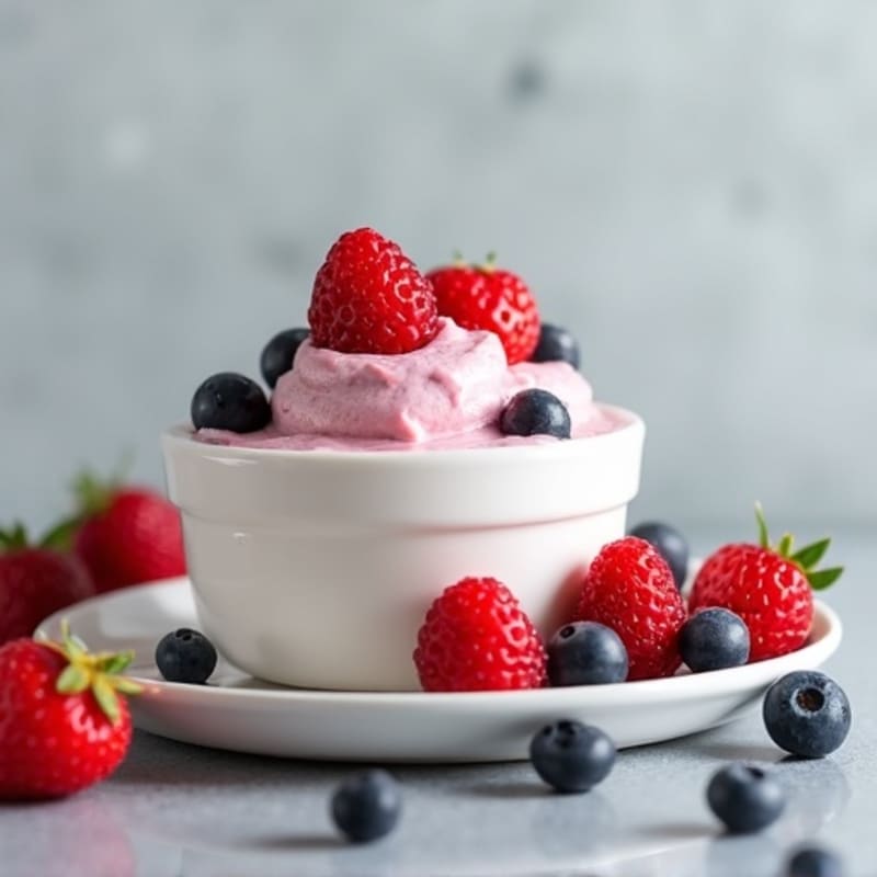 Creamy Greek Yogurt Protein Mousse with Berries