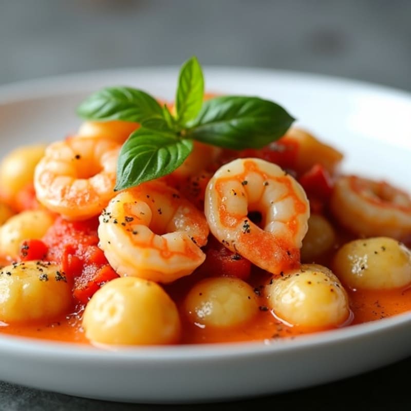 Creamy Tomato-Vodka Gnocchi with Fresh Basil