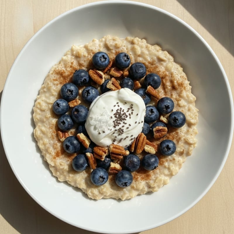 Blueberry Pecan Oatmeal Bowl