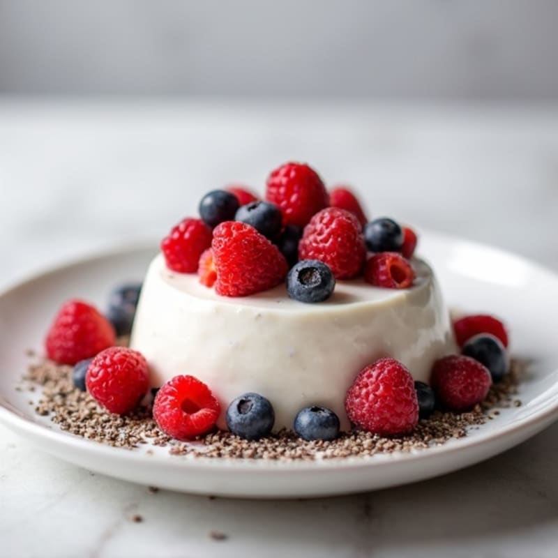 Silky Greek Yogurt Protein Pudding with Berries