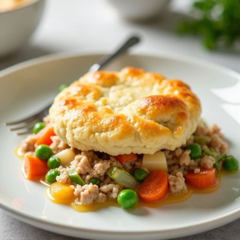 Healthy Creamy Turkey and Vegetable Pot Pie