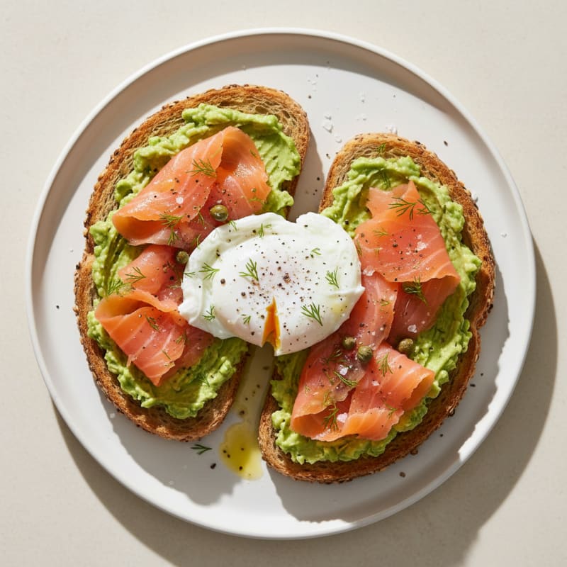 Creamy Avocado and Smoky Salmon Toast