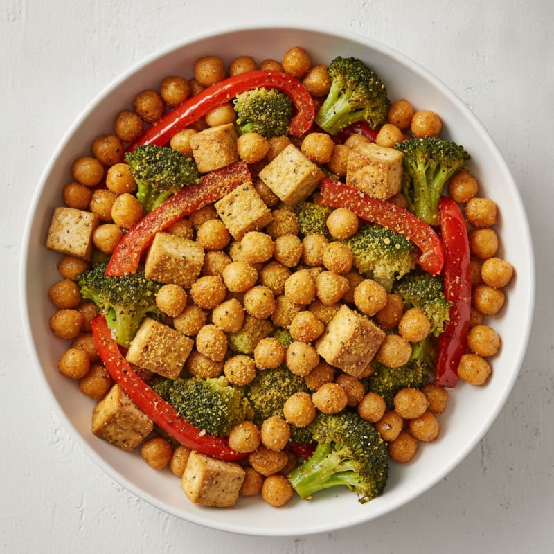 Roasted Vegetable and Chickpea Bowl