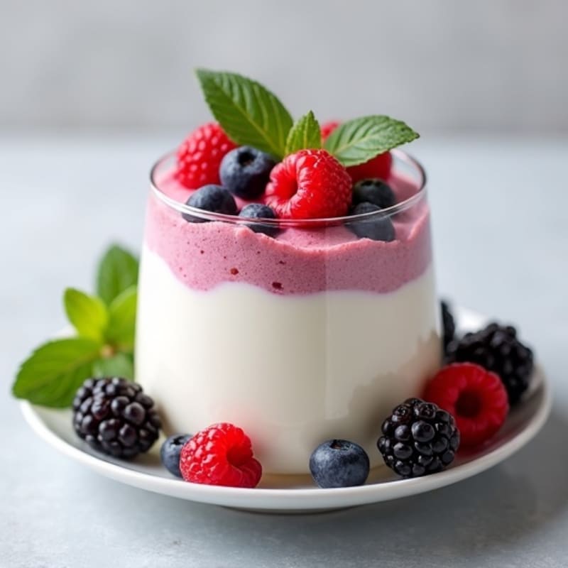 Greek Yogurt Protein Mousse with Berries
