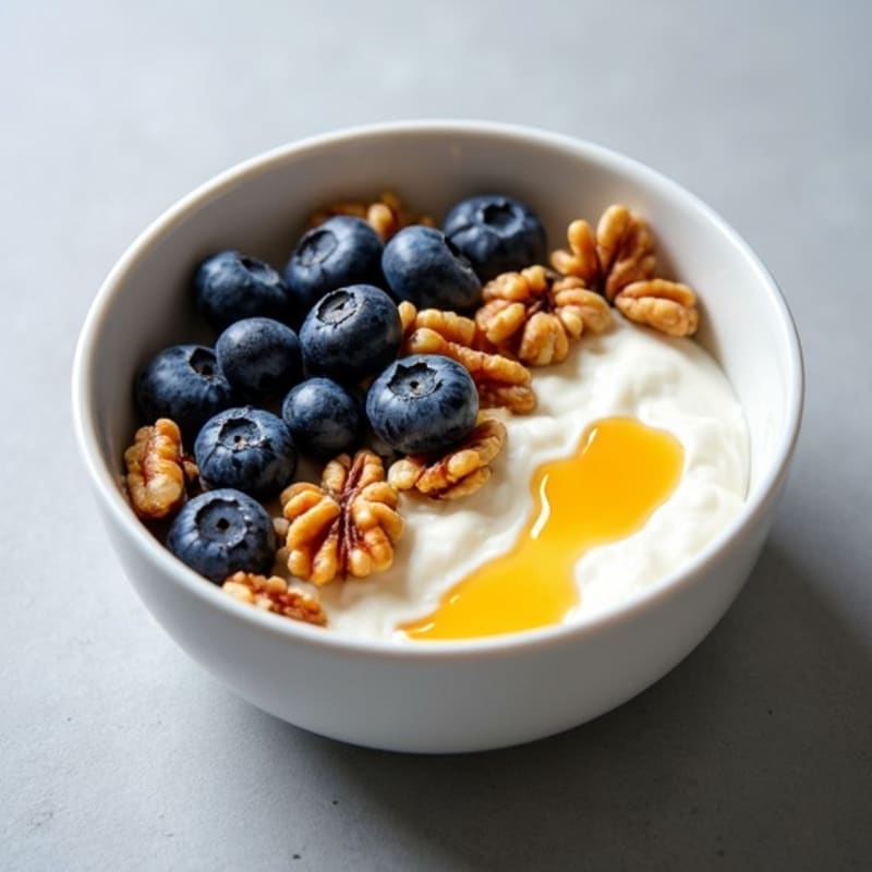 Honey-Drizzled Greek Yogurt Bowl with Fresh Blueberries