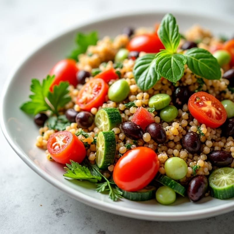Hearty Quinoa and Black Bean Salad with Fresh Herbs