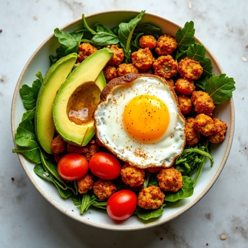 Crispy Chickpea Avocado Bowl with Fresh Greens