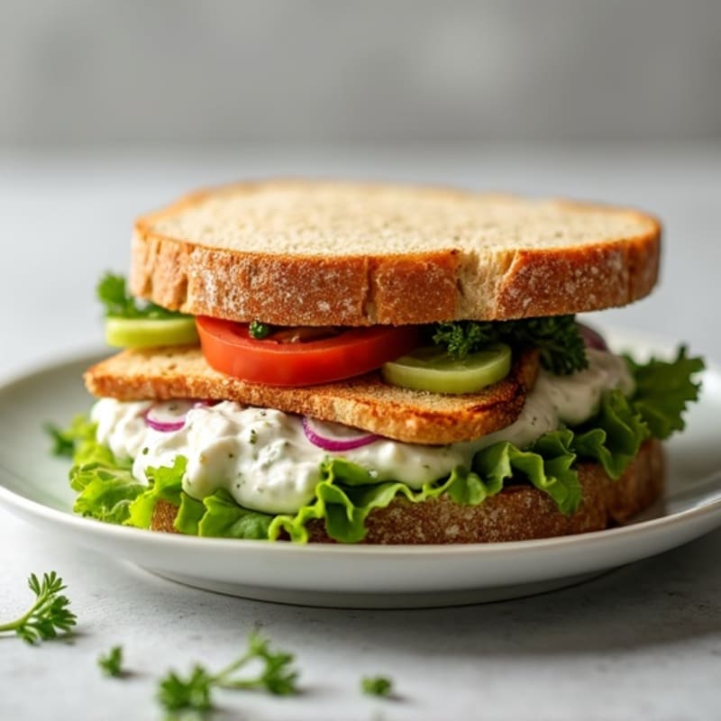 Herb-Roasted Chicken and Greek Yogurt Salad Sandwich