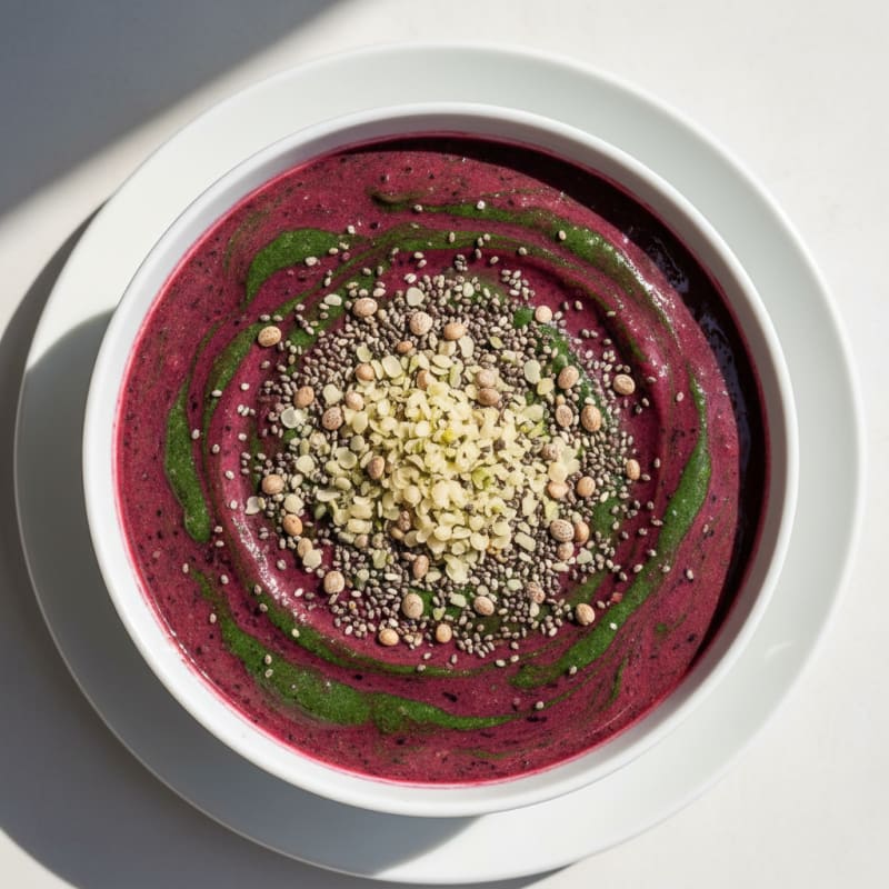 Berry Spinach Protein Smoothie Bowl