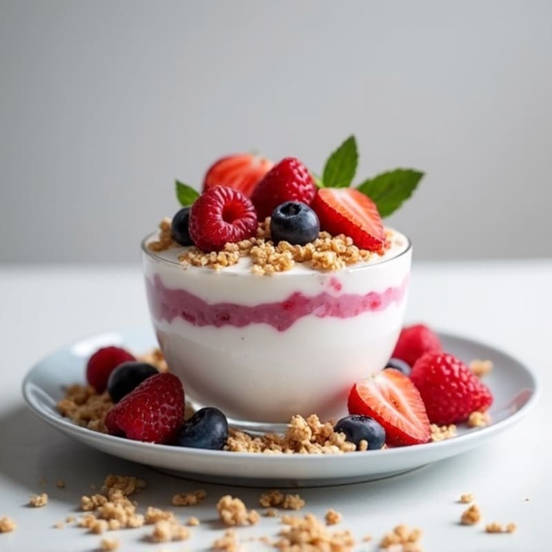 Creamy Greek Yogurt Protein Parfait with Mixed Berries