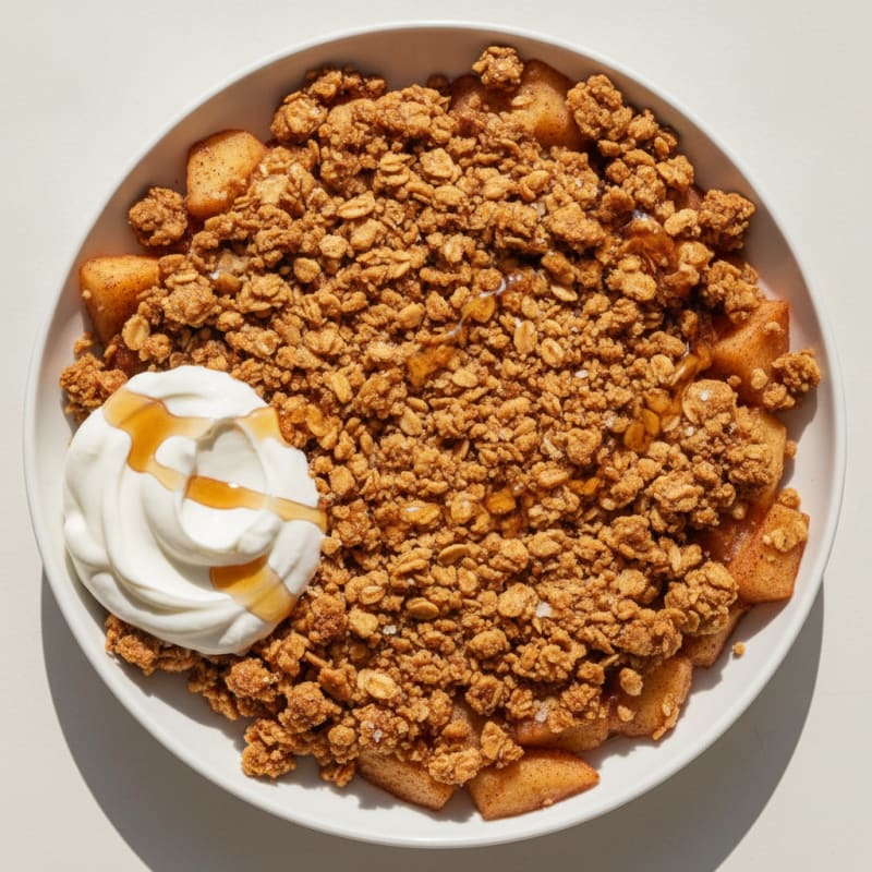 Baked Apple Crumble with Oat Topping