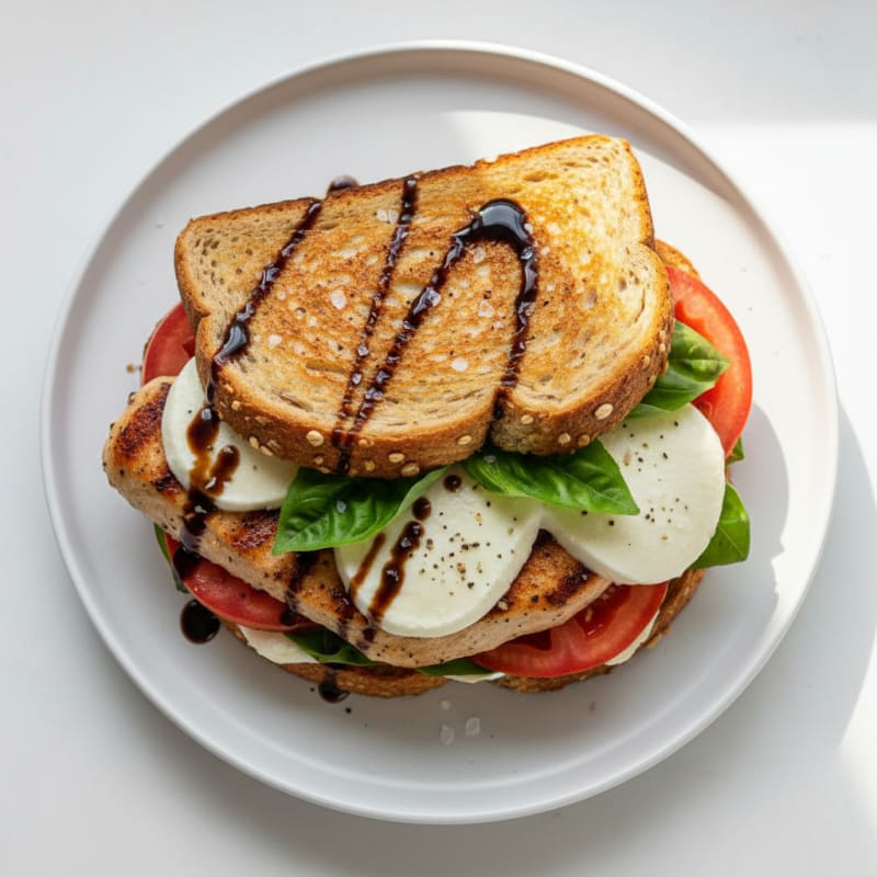 Grilled Caprese Sandwich with Balsamic Glaze