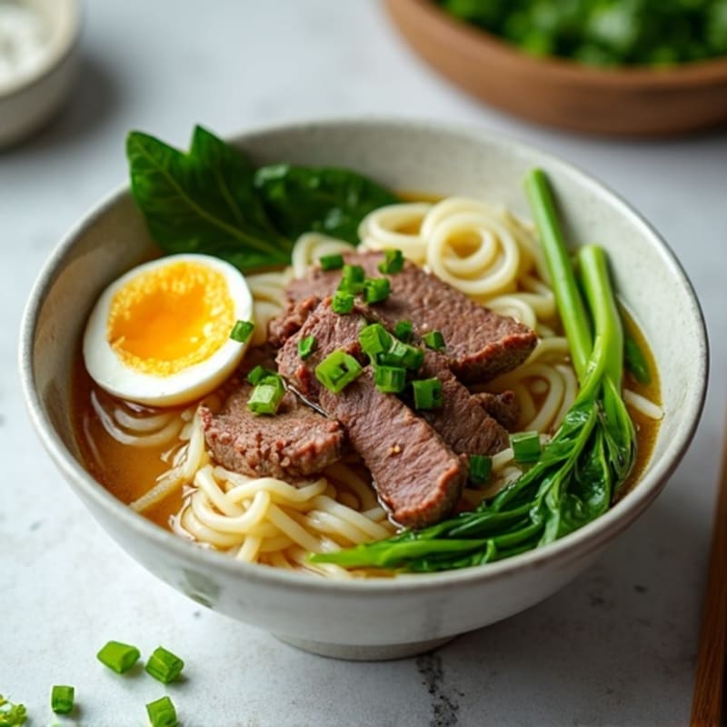 Ginger-Lemongrass Beef Rice Noodle Soup