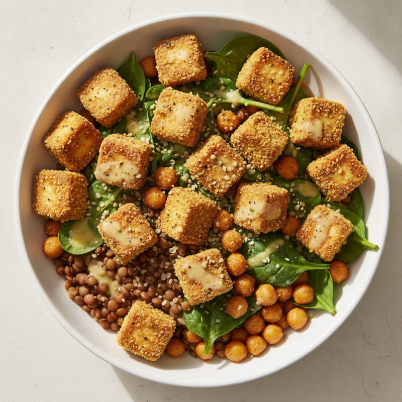 Lentil and Chickpea Power Bowl