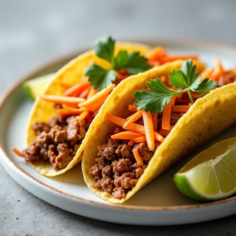 Lean Spicy Beef Chorizo Tacos with Fresh Slaw