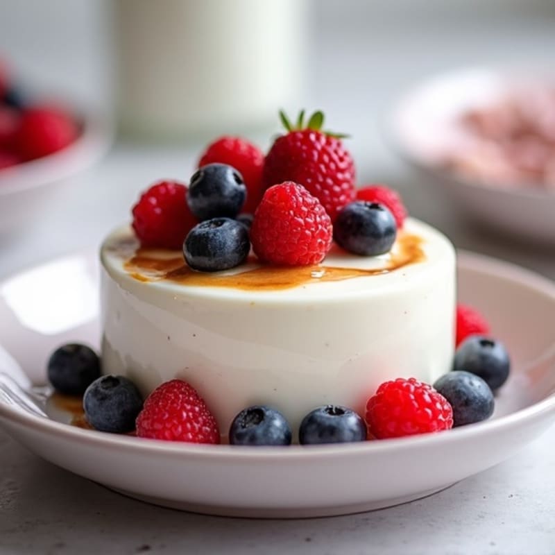 Silky Greek Yogurt Protein Pudding with Berries