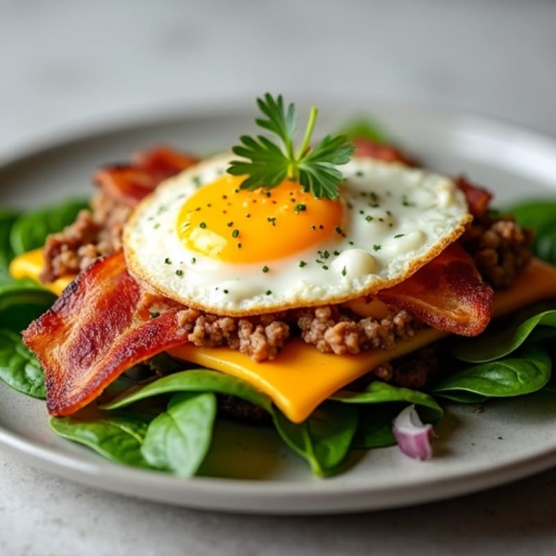 Savory Lean Beef & Crispy Bacon Cheeseburger Skillet
