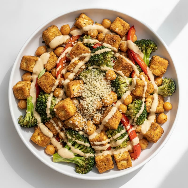 Chickpea and Roasted Vegetable Bowl