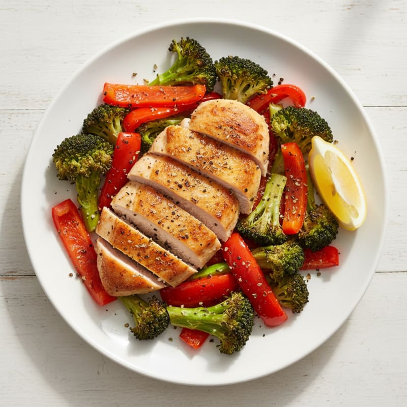 Air-Fried Chicken and Roasted Vegetables
